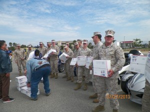 The Inland Empire Chapter donates care packages to the Marines at March ARB